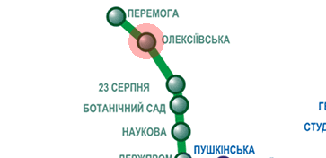 карта станции метро Олексіївська