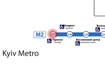 карта станции метро Теремки