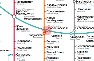 карта станции метро Воронцовская