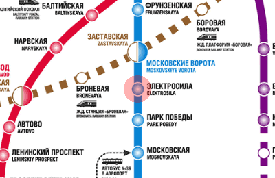 карта станции метро Электросила