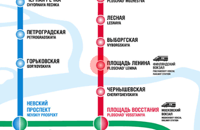 карта станции метро Площадь Ленина